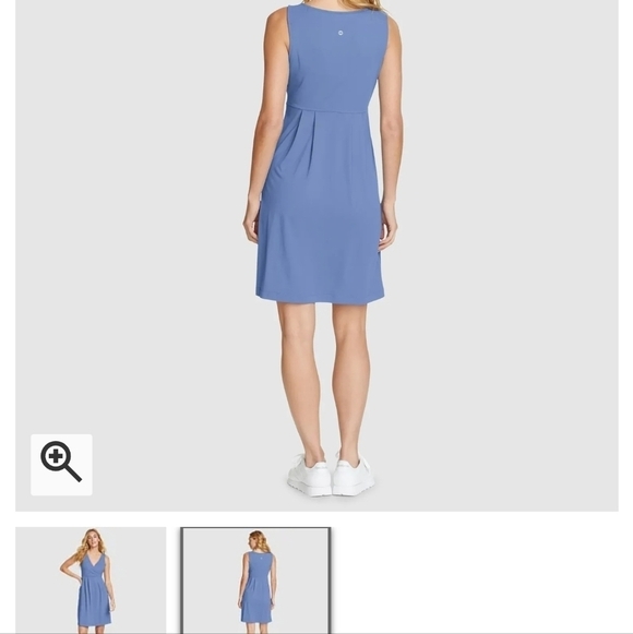 Eddie Bauer Aster Crossover Dress Size M Blue - Picture 6 of 7